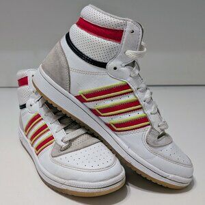 adidas Originals Top Ten Bulls Sneaker, White/Red/Yellow, 4.5 US Unisex Big Kid